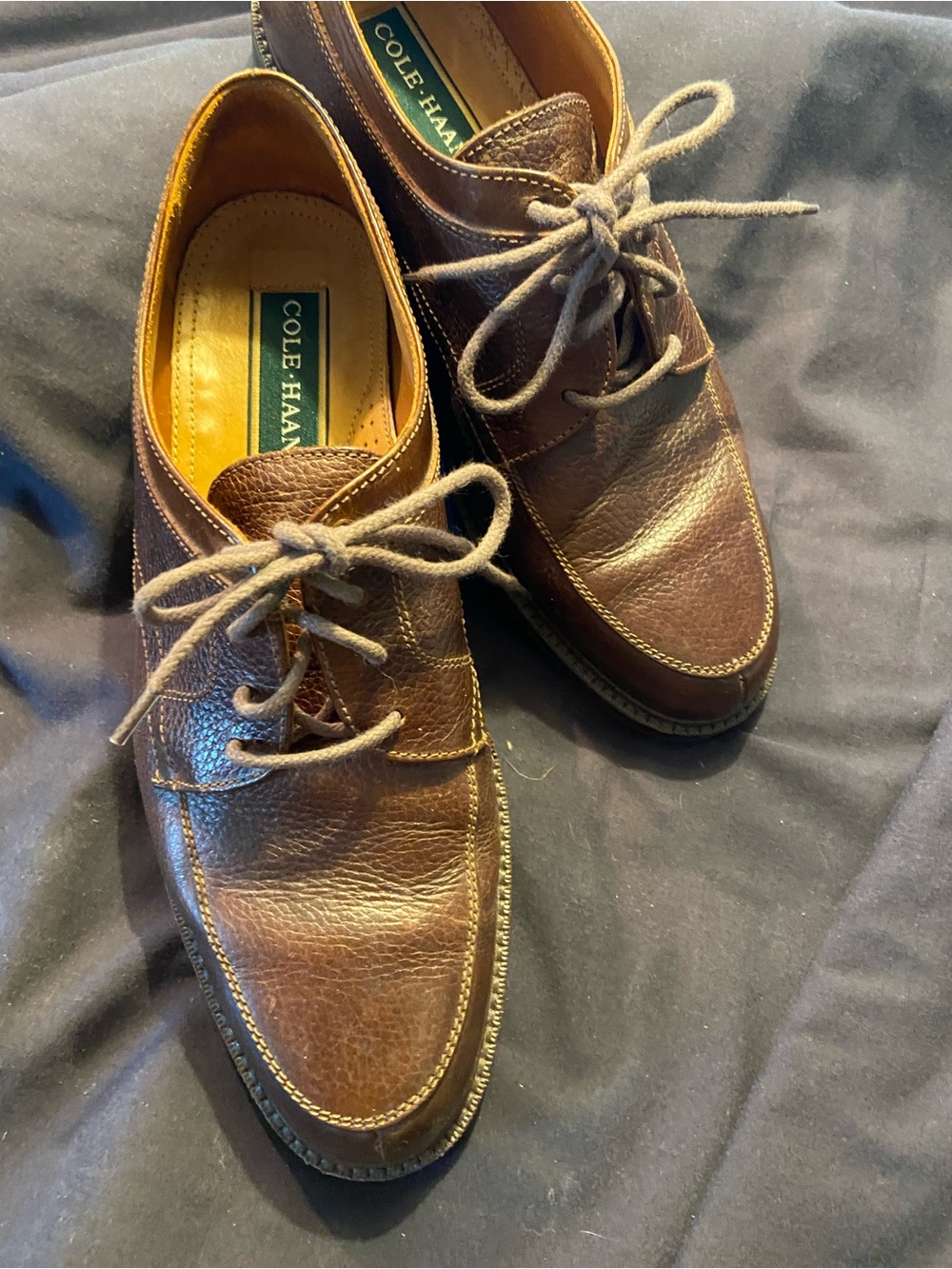 Cole Haan Men's Brown Leather Lace-Up Dress Shoes size 10.5 M - Picture 5 of 7